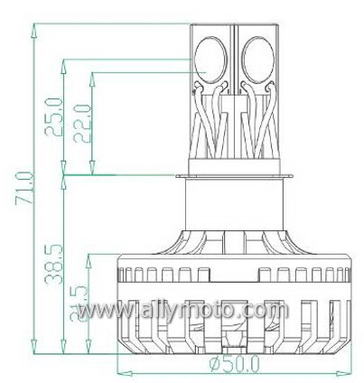 18W Motorcycle LED Headlight M3C